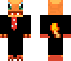 charmander in work suit