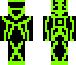 black and green tron skin