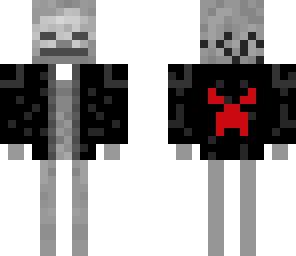skeleton in a black creeper hoodie