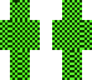 green checkerboard man