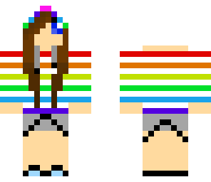 rainbow hoodie girl