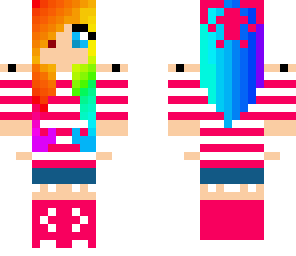 cute rainbow girl with bow