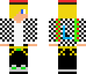 teen in hat - checkered jumper