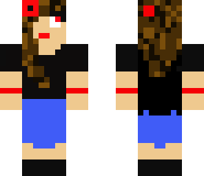 girl red and black