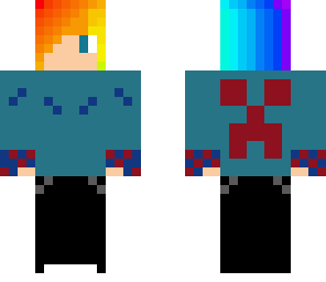 hot rainbow haird boy