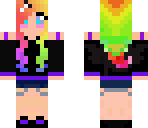 rainbow haird girl