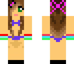 purple bikini girl