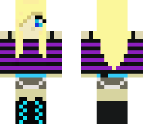 cute  purple and blue girl