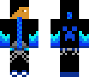 creeper hoodie blue