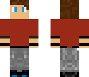 man with dark red shirt