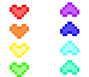 rainbow heart person