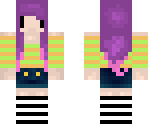 pink and purple scene girl