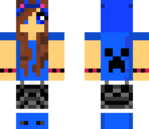 blue punk-rock creeper girl