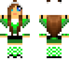 green panda girl