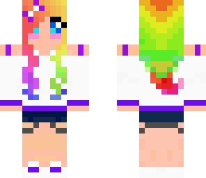 rainbow haird girl
