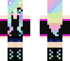 kitty rainbow girl