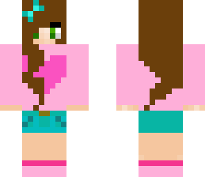 brunette heart girl