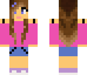 girl in a pink sweater