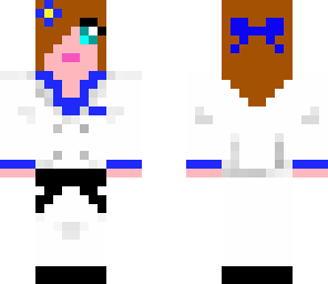karate girl with blackbelt