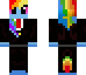 rainbow dash in a suit