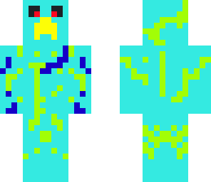 blue mutant creeper theharroxx_minecraft