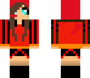 girl with red hoodie