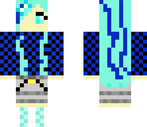 blue awesome plad girl