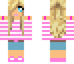 pink shirt blonde girl