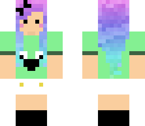 cute rainbow hair girl