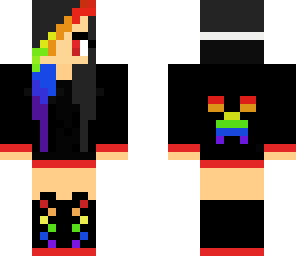 red rainbow girl