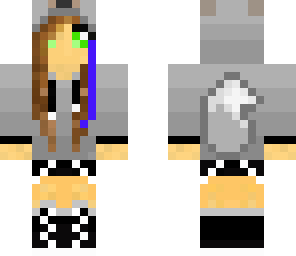 wolf girl with blue streak in hair