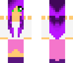purple pink skirt girl