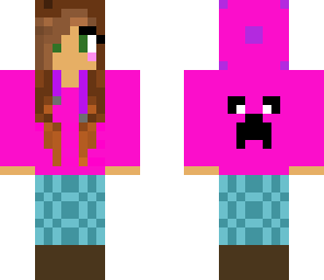 pink purple creeper hoody girl