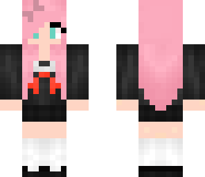 pink haired anime schoolgirl