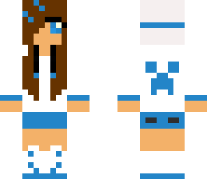 blue creepper hoodie girl