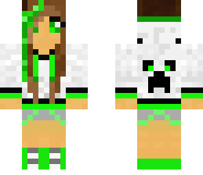 green creeper hoddie girl