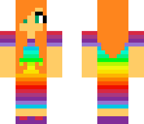 rainbow dress girl