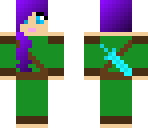 purple-haired elf girl