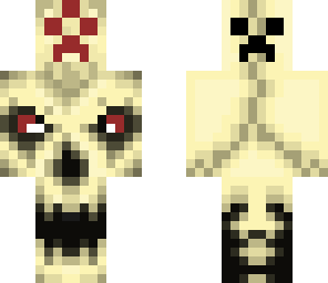 evil red skull creeper with mark
