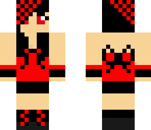 red eye red and black girl