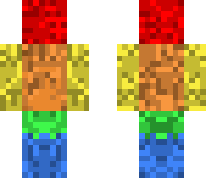rainbow pixel man