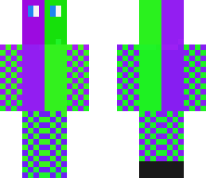 purple and green