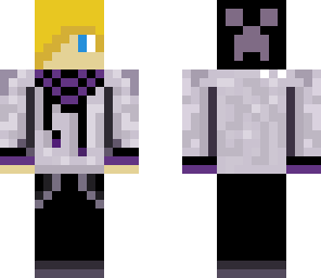 purple minecraft boy