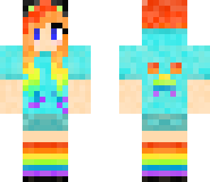 rainbow haired girl