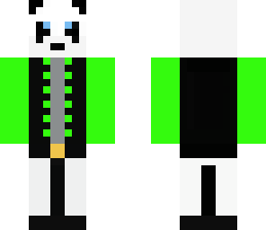 panda mit collage jacke