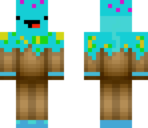 blue cake man with hood