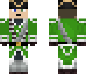 green coat