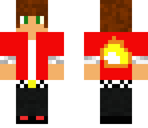 green eyes boy with fire shirt