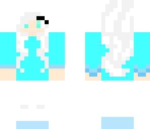 snow girl with headphones