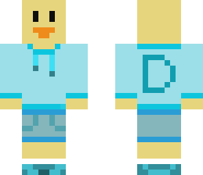 casual duck with blue clothing